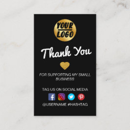 Tarjeta De Visita Black Minimal Business Gracias Por Pedir Insertar