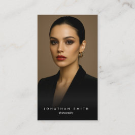 Tarjeta De Visita Black Minimal Photographer Elegant Business Card