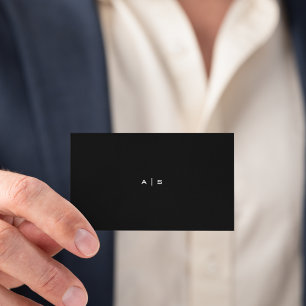 Tarjeta De Visita Black Minimalista Plain Profesional moderno