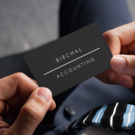 Tarjeta De Visita Black Modern Professional Accounting Financial