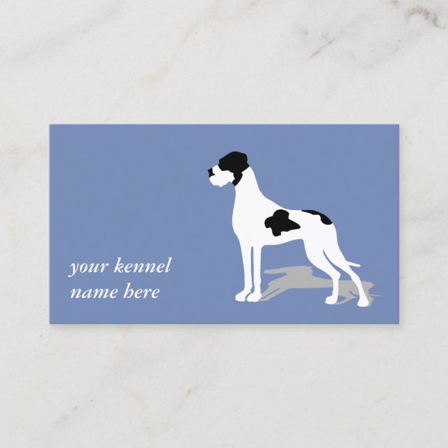 Tarjeta De Visita Black Piebald Great Dane (Anverso)