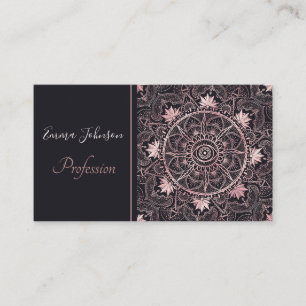 Tarjeta De Visita Black Pink Eye Mandala