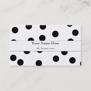 Tarjeta De Visita Black Polka Dot Business Card