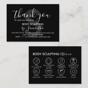 Tarjeta De Visita Black Post Body Sculpation Aftercare Gracias