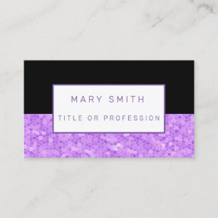 Tarjeta De Visita Black Purple de vidrio contenido