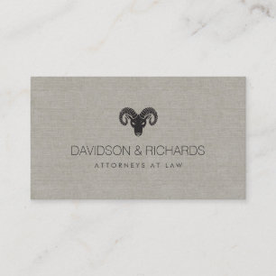 Tarjeta De Visita Black Rams Head Professional Business Card