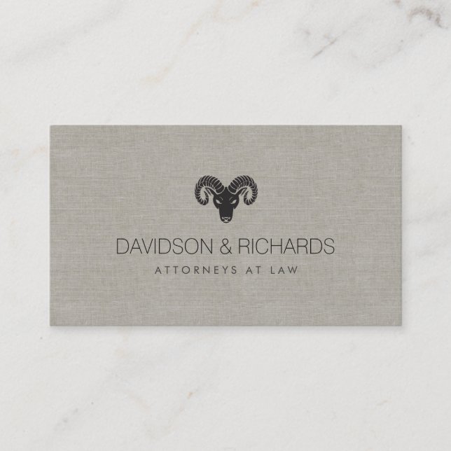 Tarjeta De Visita Black Rams Head Professional Business Card (Anverso)