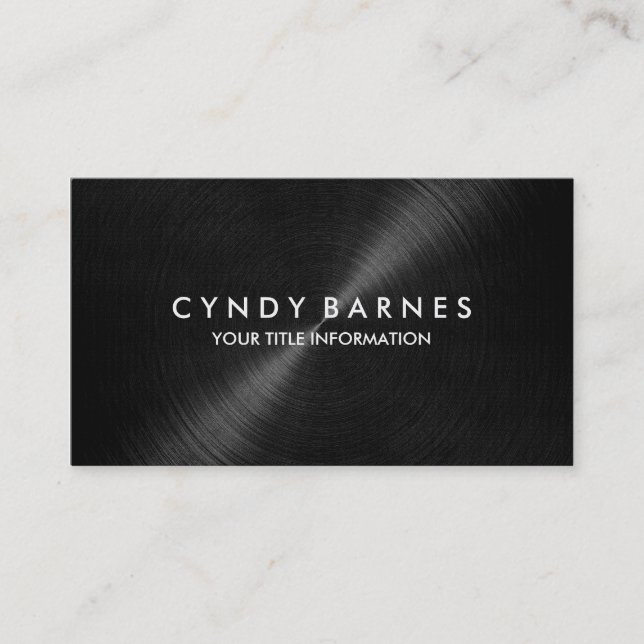 Tarjeta De Visita Black Sheen Business Card (Anverso)