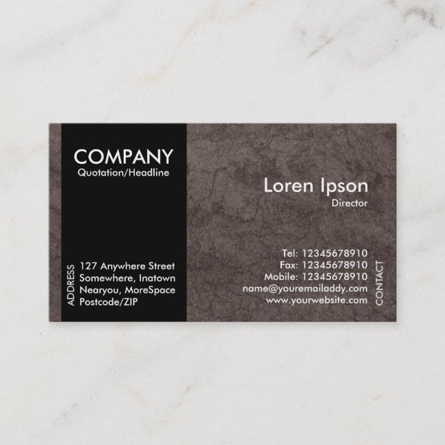 Tarjeta De Visita Black SideBand - EarthTexture (Anverso)