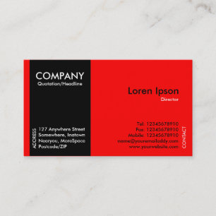 Tarjeta De Visita Black SideBand - Rojo (FF0000)