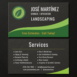 Tarjeta De Visita Black Slate Stone Landscaping Lawn Care