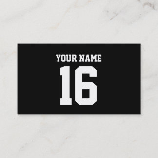 Tarjeta De Visita Black Sporty Team Jersey