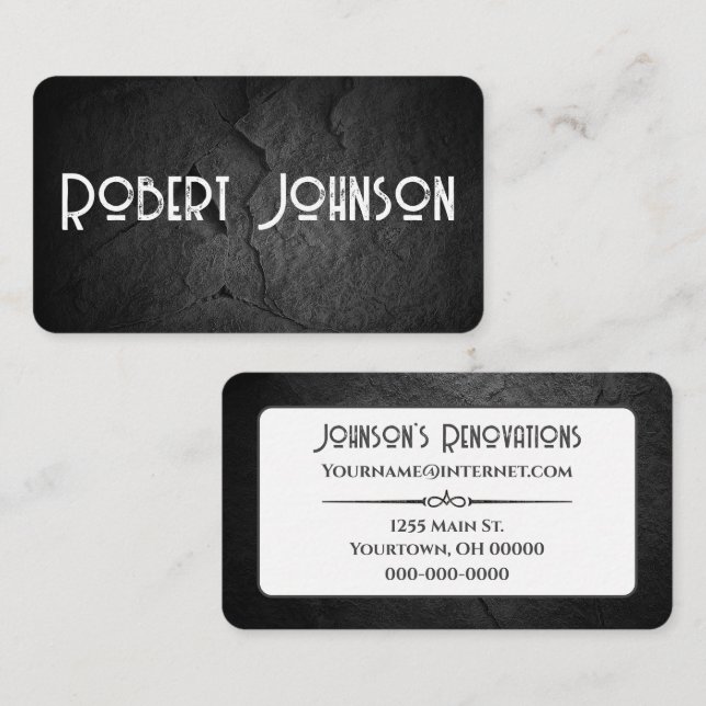 Tarjeta de visita Black Stone (Anverso / Reverso)