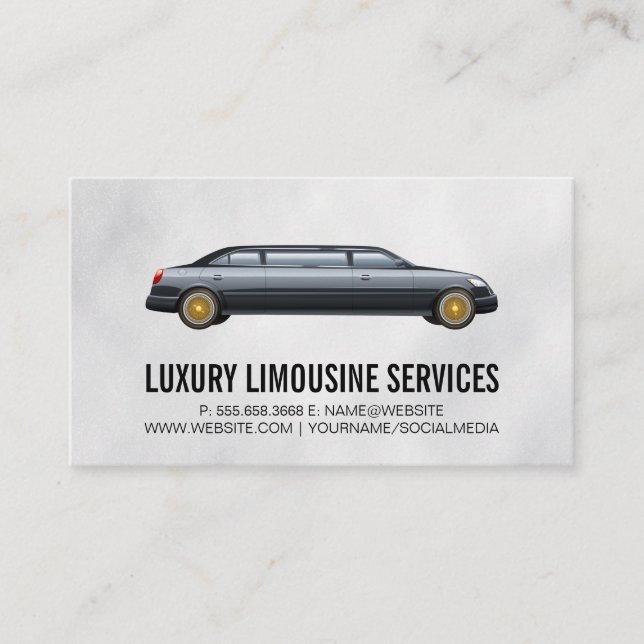 Tarjeta De Visita Black Stretch Limo (Anverso)