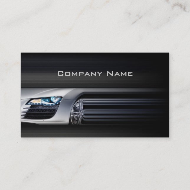 Tarjeta De Visita Black Stylish Automotive Business Card (Anverso)
