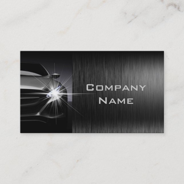 Tarjeta De Visita Black Stylish Automotive Business Card (Anverso)