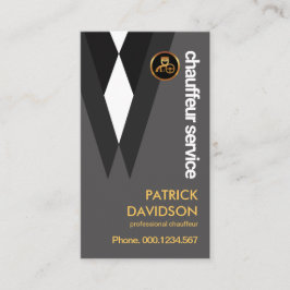 Tarjeta De Visita Black Suit Elegance Chauffeur Driver Lapel Pin