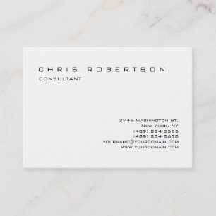 Tarjeta De Visita Black White Chubby Trendy Charming Business Card
