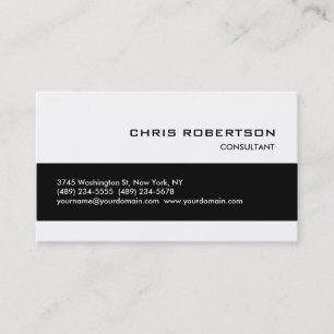 Tarjeta De Visita Black White Classical Standard Business Card