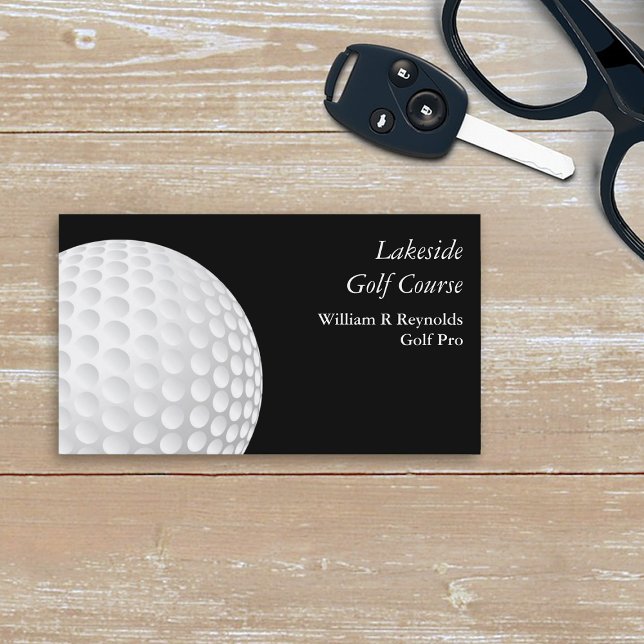 Tarjeta De Visita Black White Golf Pro (Subido por el creador)