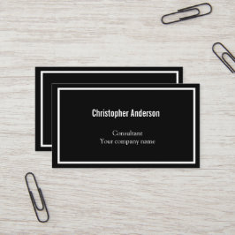 Tarjeta De Visita Black White Minimalista Professional Corporate