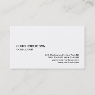 Tarjeta De Visita Black White Modern Elegant Standard Card