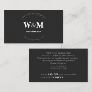 Tarjeta De Visita Black White Streetwear Edgy Branded Company Gracia