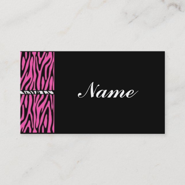 Tarjeta De Visita Black Zebra Business Card (Anverso)