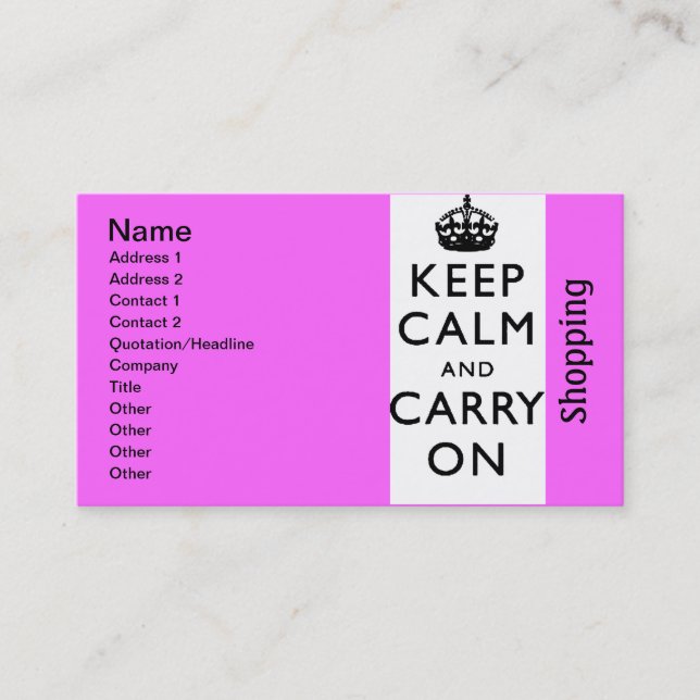 Tarjeta De Visita blackandwhite201 - compras (Anverso)