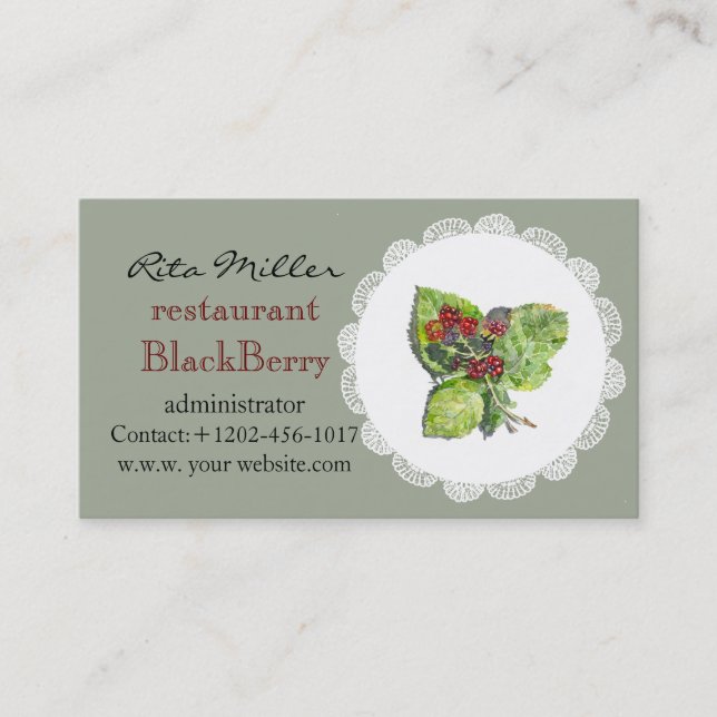 Tarjeta De Visita BlackBerry (Anverso)