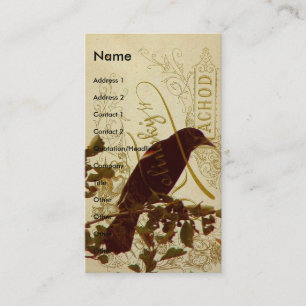 Tarjeta De Visita Blackbird