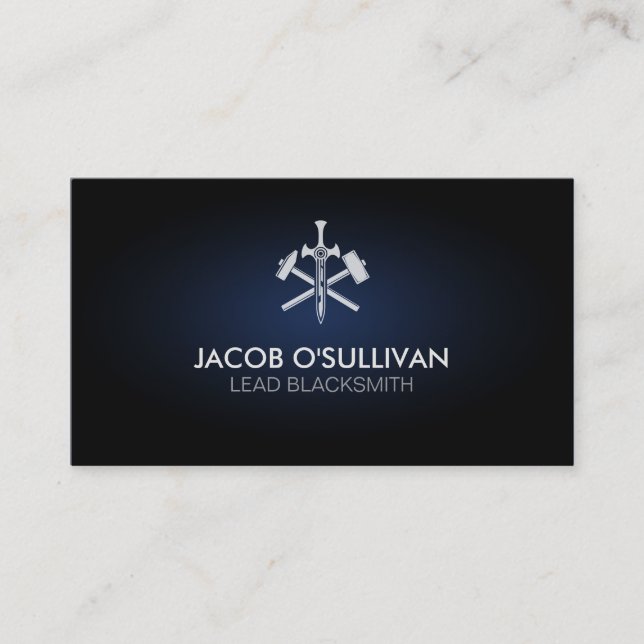 Tarjeta De Visita Blacksmith Iron Works Metal  (Anverso)