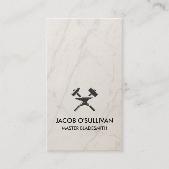 Tarjeta De Visita Blacksmith Iron Works Metal  (Anverso)