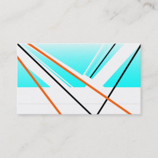 Tarjeta de visita blanca azul abstracta del diseño