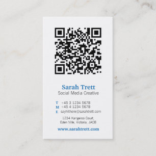 Tarjeta de visita blanca azul de los medios de la