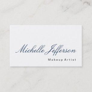 Tarjeta de visita blanca de artista de maquillaje