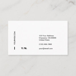 Tarjeta de visita blanca de la tipografía mínima