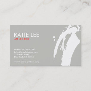 Tarjeta de visita BLANCA de no. 2 de la PINCELADA