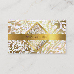 Tarjeta de visita blanca de oro del Vip de la piel