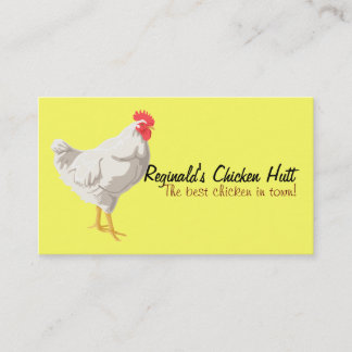 Tarjeta de visita blanca del pollo