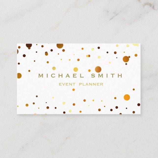 Tarjeta de visita blanca del Purpurina sutil de Re (Anverso)