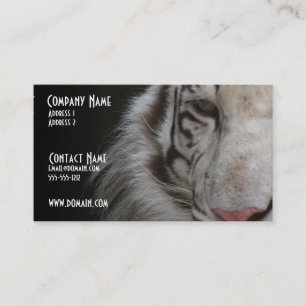Tarjeta de visita blanca del tigre