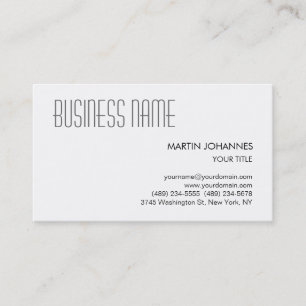 Tarjeta de visita blanca negra profesional de moda