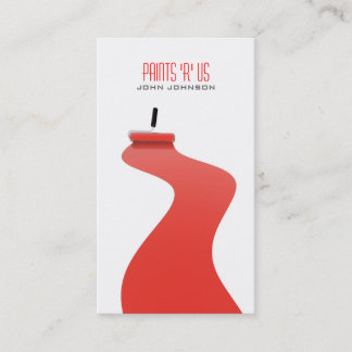 Tarjeta de visita blanca roja moderna de la