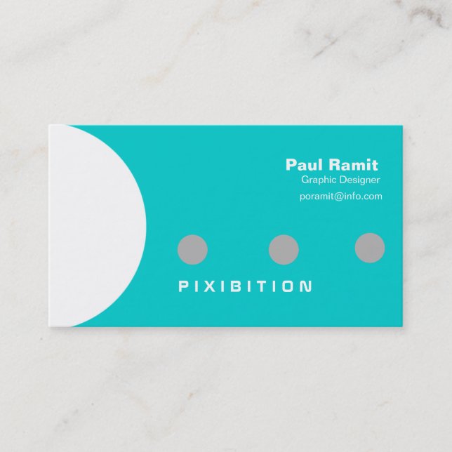 Tarjeta de visita blanca y gris azul del punto (Anverso)