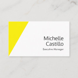 Tarjeta De Visita Blanco amarillo claro y claro Minimalista