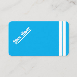 Tarjeta De Visita Blanco azul simple