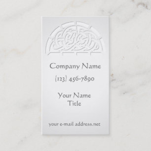 Tarjeta De Visita Blanco céltico moderno