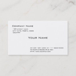 Tarjeta De Visita blanco claro