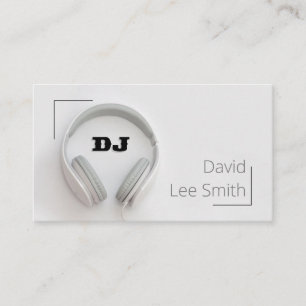 Tarjeta De Visita Blanco de DJ